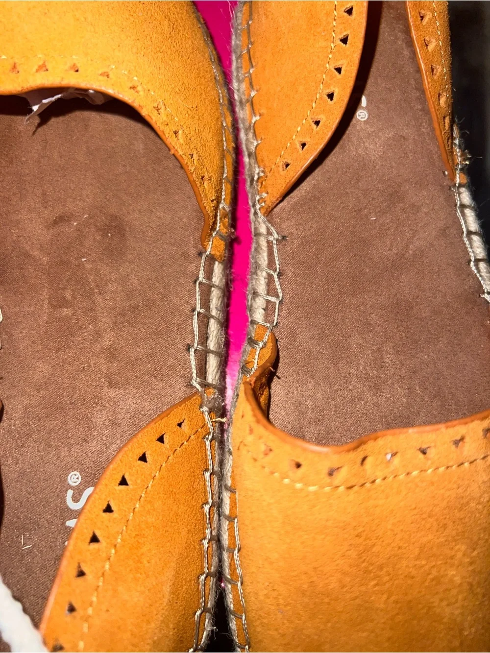 TOMS Katalina Saffron Yellow Suade Lace Up Espadrille Flats Sz 7.5 EUC
